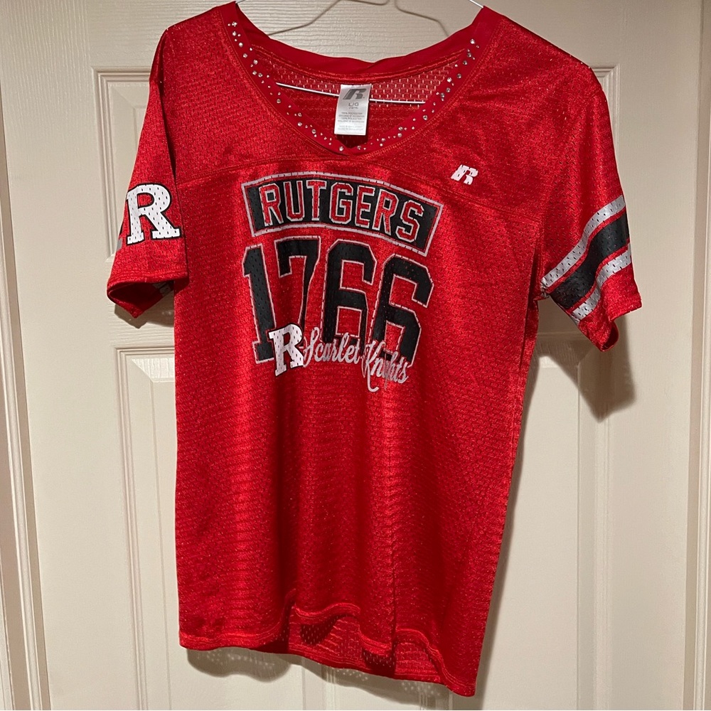 Rutgers Scarlet Knights Women’s Jersey Rhinestone